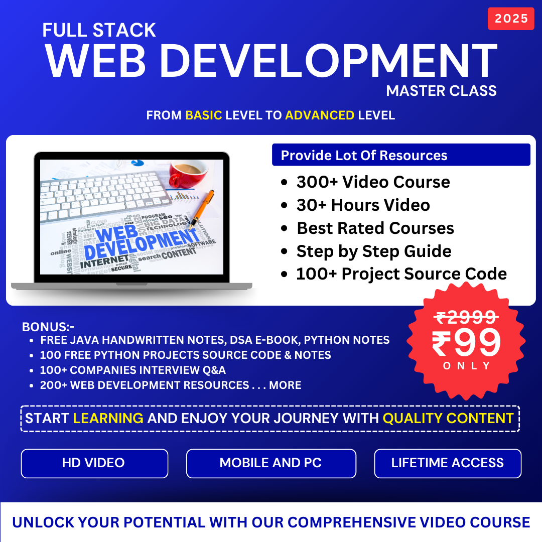 Full stack web development course